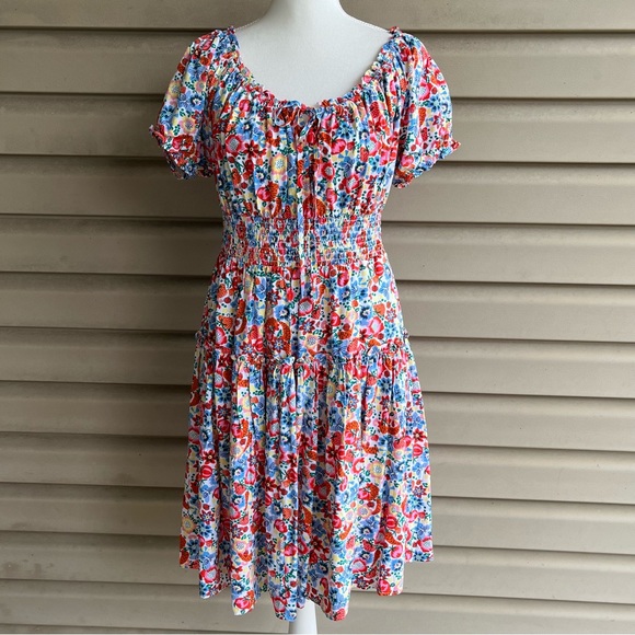 J. Crew Dresses & Skirts - •J. Crew• NWT Farmer's Market Print Peasant Dress - Size 8